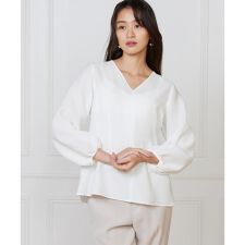 《大きいサイズ》Vネックブラウス