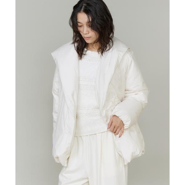 【新品】イネド INED ボアファーコート 中綿コート 9号 M グレー系 フェイクファーフードロングダウンコート《Re:DOWN》 | イネド(INED