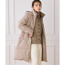 ロング丈 スタンドカラーダウンコート