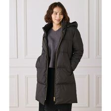 《大きいサイズ》ロング丈 スタンドカラーダウンコート