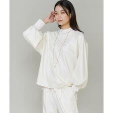 《大きいサイズ》圧縮スムースドッキングニットプルオーバー