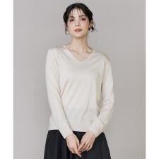 《CONTESSA》シルクカシミヤVネックニット