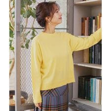 ウール100%クルーネックニット