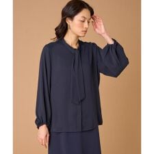 《大きいサイズ》ボウタイブラウス