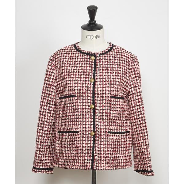 《大きいサイズ》LINTONツイードジャケット《la veille by SUPERIOR CLOS