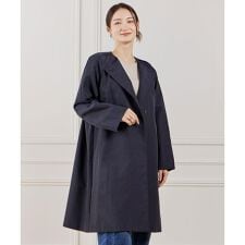 《大きいサイズ》ノーカラーコート