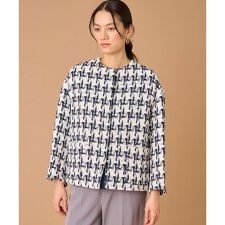 千鳥柄ツイードジャケット《LINTON》