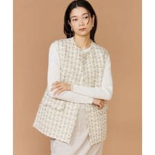 《大きいサイズ》ツイードジレ