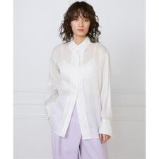 《大きいサイズ》オーガンジーシャツ《la veille by SUPERIOR CLOSET》