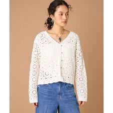 クロシェ編みカーディガン