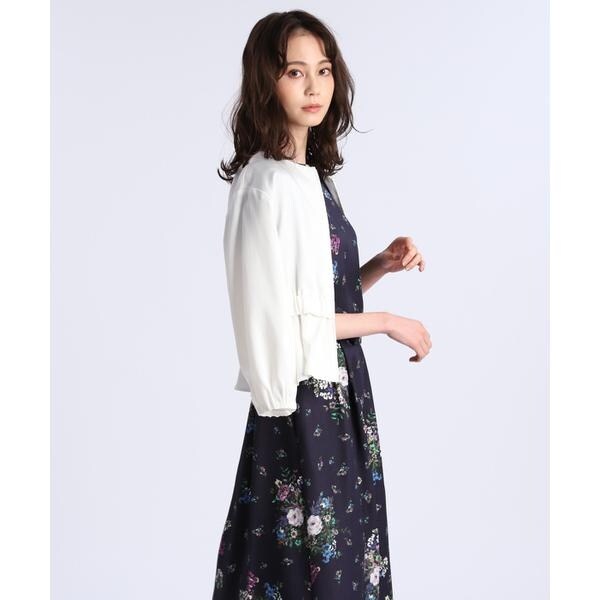 マーリエパーエフデ【19号】ペプラムデニムブルゾン 大きいサイズ》ペプラムデニムブルゾン 《Maglie par ef-de