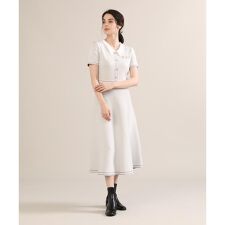《M Maglie le cassetto》ポロ衿ニットワンピース