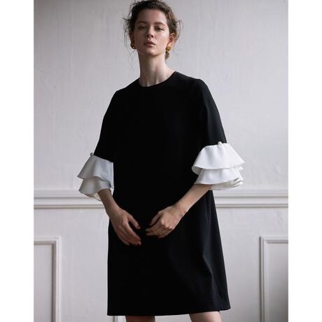 M Maglie le cassetto》フリルスリーブドレス | マーリエ ル カセット  