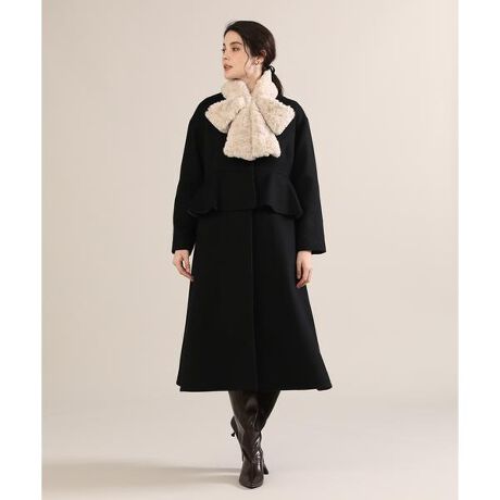 Maglie par ef-de》フリルデザインコート《Super110 