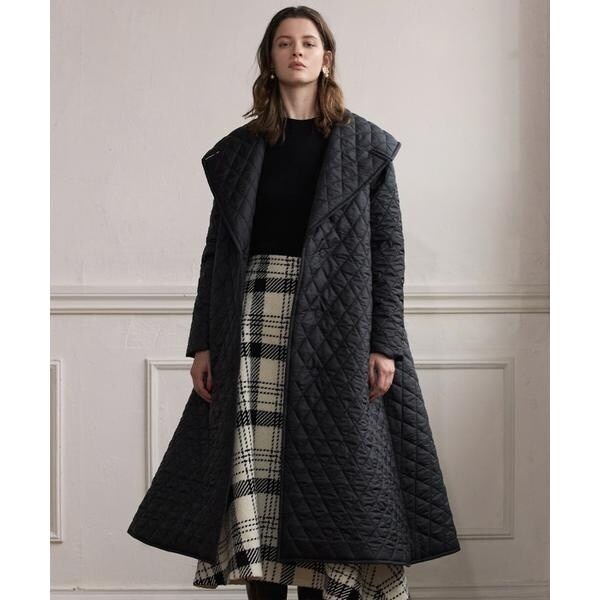 Maglie par ef-de》テントラインキルティングコート プラスサイズ》テントラインキルティングコート《Maglie par ef-de