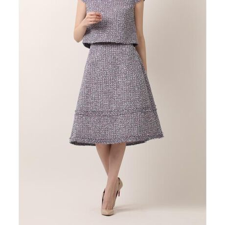 M Maglie le cassetto》ツイードフレアスカート《Linton Tweeds 