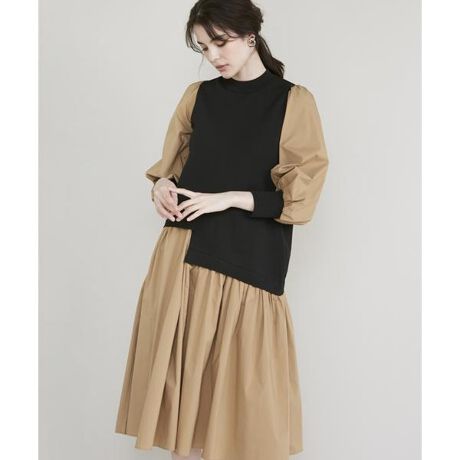 大きいサイズ》ドッキングニットワンピース《M Maglie le cassetto 