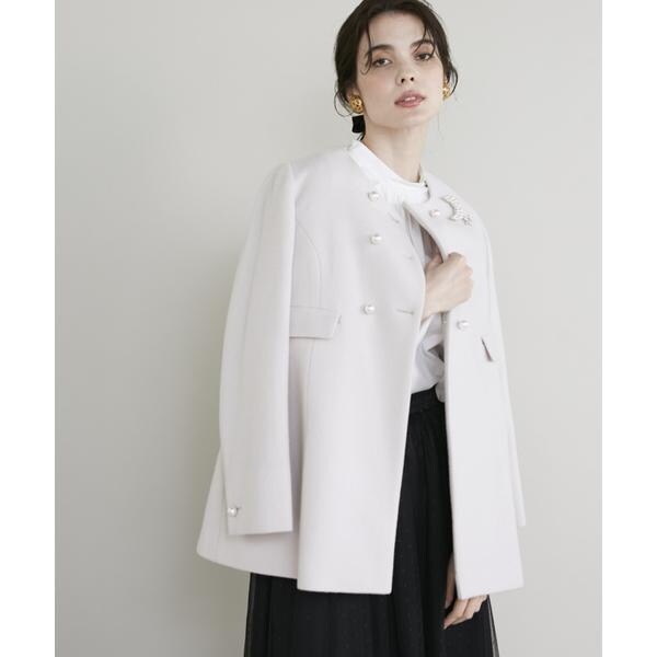 パールボタンミドルコート | マーリエ ル カセット(Maglie le cassetto