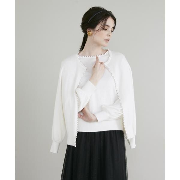 衿パールカーディガン | マーリエ ル カセット(Maglie le cassetto
