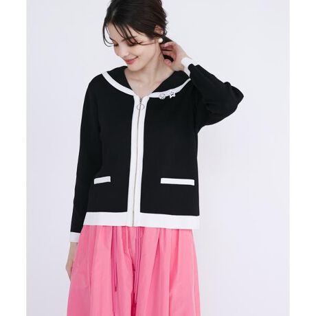 セーラーカラージップカーディガン | マーリエ ル カセット(Maglie le 