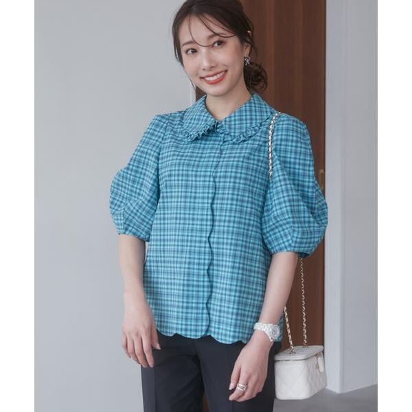 M Maglie le cassetto》ファンシーツイードペプラムブラウス