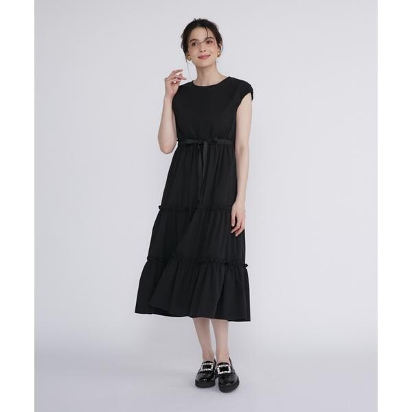 M Maglie le cassetto》ウエストリボンティアードワンピース