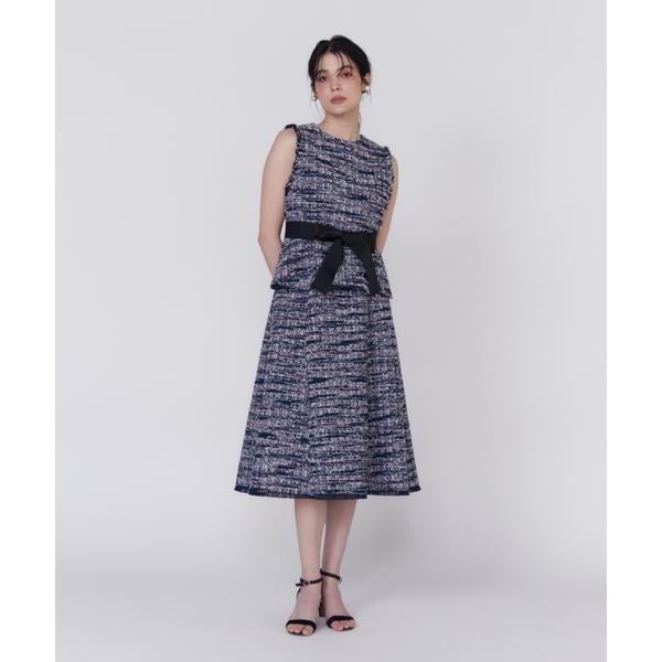 現行品M Maglie le cassettoファンシーツイードペプラムブラウス 現行品M Maglie le cassettoファンシーツイードペプラムブラウス