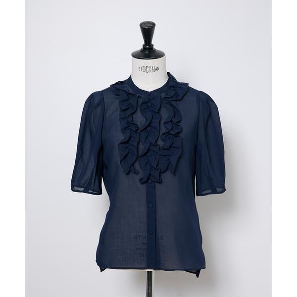 衿付きドットブラウス | マーリエ ル カセット(Maglie le cassetto