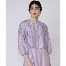 マーリエ ル カセット(Maglie le cassetto)の《プラスサイズ》シアーショートブラウス