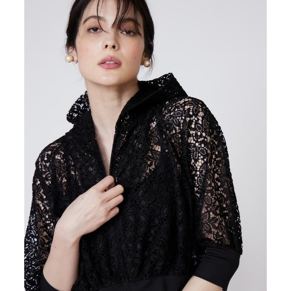 Maglie L 今季新品タグ付き 人気♡レースパーカー　大きいサイズ 17号 レースパーカー | マーリエ ル カセット(Maglie le cassetto