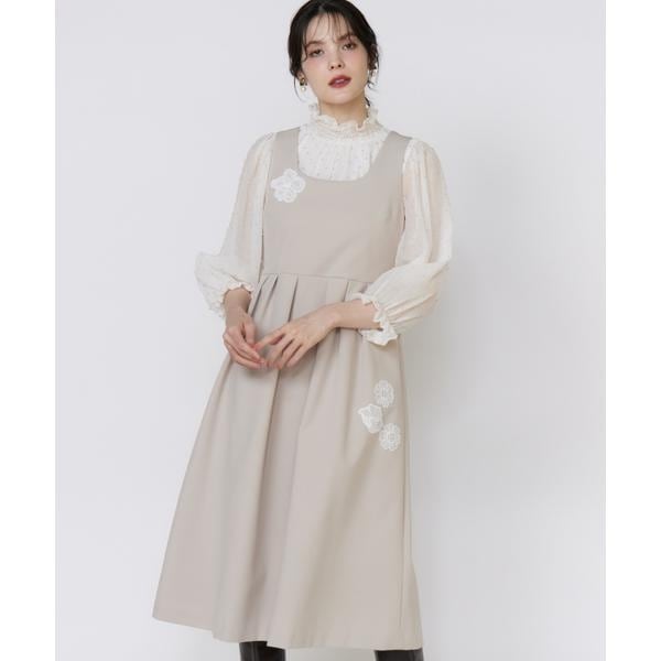 新品タグ付＆美品❤︎ 白　マキシ丈ワンピース　ドレス　サイズ9　マーリエルカセット マーリエ ル カセット(Maglie le cassetto) レディース