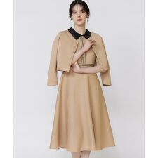 《大きいサイズ》レース衿ニットワンピース《M Maglie le cassetto》