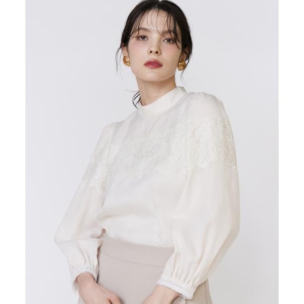 《大きいサイズ》シアーレースブラウス《M Maglie le cassetto》