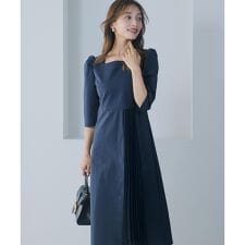 《プラスサイズ》ハレ映えプリーツワンピース《M Maglie le cassetto×吉田理紗