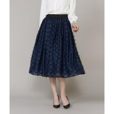 チュールリボン刺繍スカート