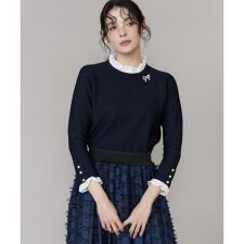 フリルドッキングニットプルオーバー