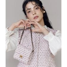 《M Maglie le cassetto》フリンジツイードショルダーバッグ