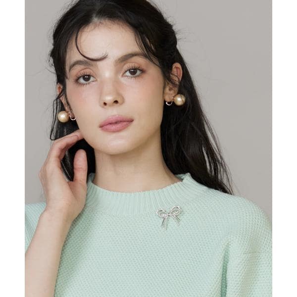 Maglie le cassetto アンティーク シアー リボン シャツ 40 Maglie le
