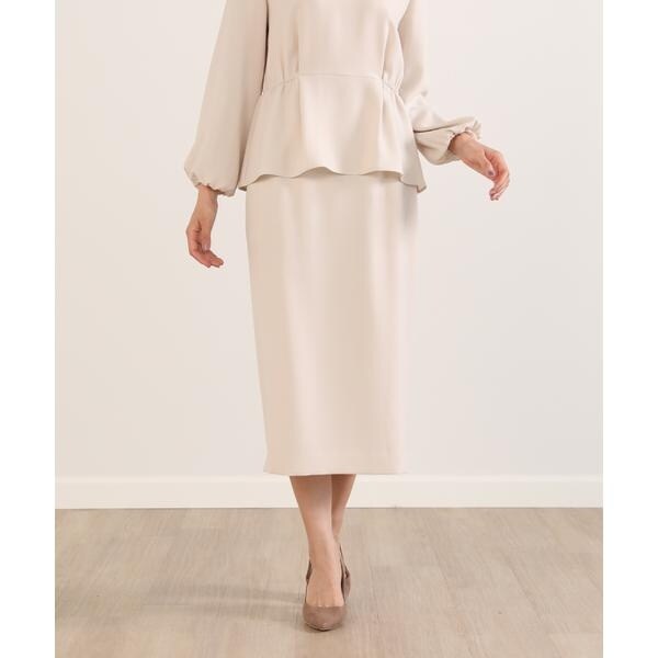 7-ID Concept. セブンアイディコンセプト　スカート 　新品 バックサテンセミタイトスカート | セブンアイディコンセプト