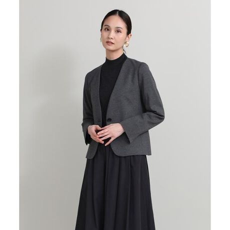 7-ID concept. ノーカラー プリーツワンピーススーツ セットアップ 
