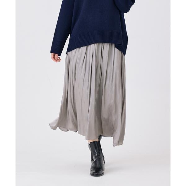 タックギャザーサテンスカート | セブンアイディコンセプト(7ID