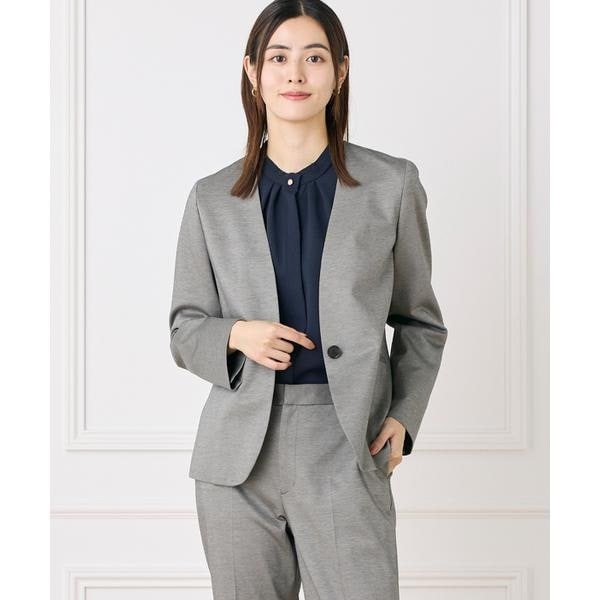 WEB限定/追加》ツイードVネック ノーカラージャケット◇ | スローブ