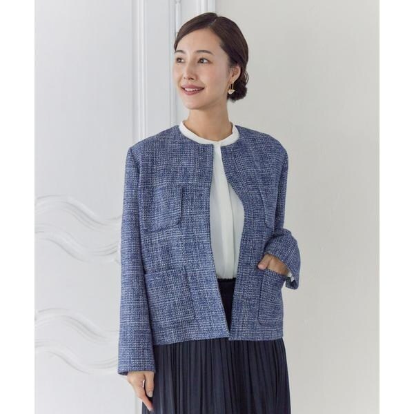 ツイードノーカラージャケット | セブンアイディコンセプト(7ID