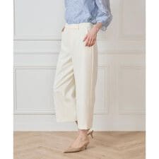 《大きいサイズ》デニムライククロップトパンツ