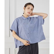 シャツカラーワイドシルエットシャツ