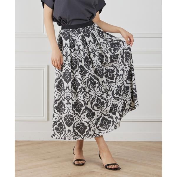 オーナメントプリント ギャザースカート | 23区(23KU) | マルイウェブ