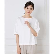 《大きいサイズ》布帛コンビネーションTシャツ