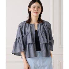 《大きいサイズ》《WEB限定カラー》ティアードフリルブラウス