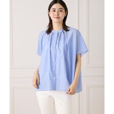 《大きいサイズ》《WEB限定カラー》ポンチョ風バンドカラーブラウス