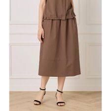 《大きいサイズ》サッカーチェック 切り替えギャザースカート